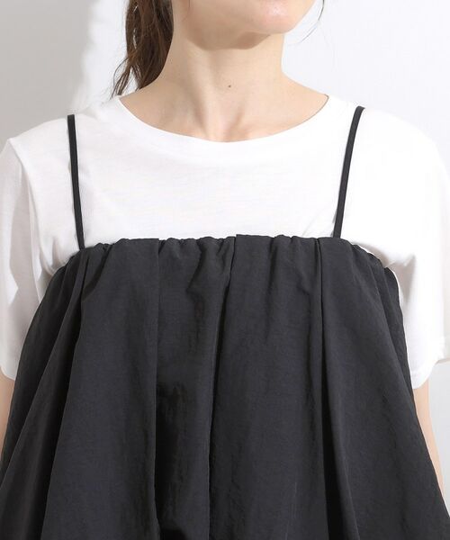 SHOO・LA・RUE / シューラルー その他トップス | 【S-LL/2点セット】バルーンキャミ+Tシャツセット | 詳細13