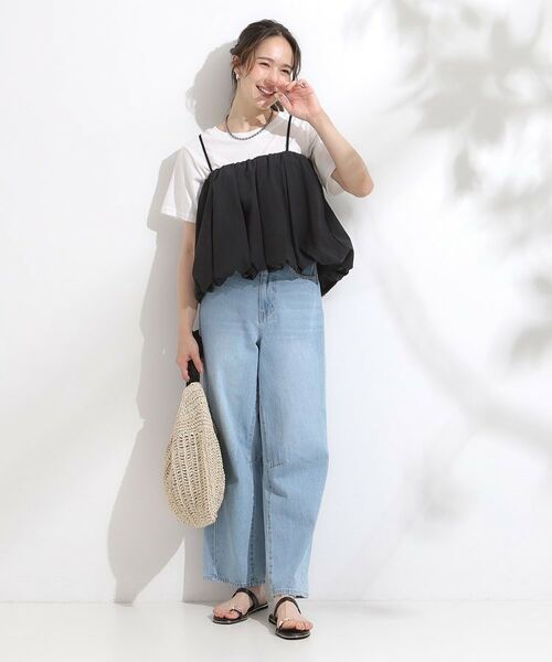 SHOO・LA・RUE / シューラルー その他トップス | 【S-LL/2点セット】バルーンキャミ+Tシャツセット | 詳細7