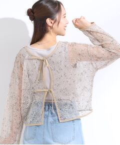 SHOO・LA・RUE / シューラルー カーディガン・ボレロ | 【前後2WAY】夏でもさらりと羽織れる メッシュリボンカーディガン