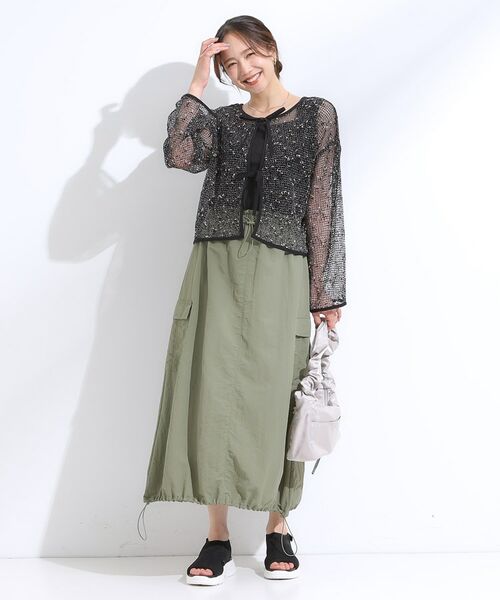 SHOO・LA・RUE / シューラルー カーディガン・ボレロ | 【前後2WAY】夏でもさらりと羽織れる メッシュリボンカーディガン | 詳細13