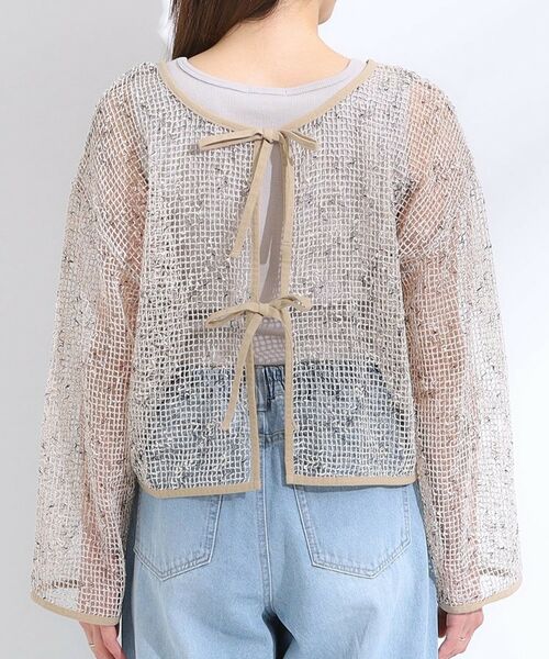 SHOO・LA・RUE / シューラルー カーディガン・ボレロ | 【前後2WAY】夏でもさらりと羽織れる メッシュリボンカーディガン | 詳細17