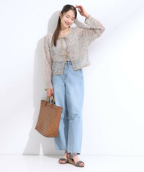 SHOO・LA・RUE / シューラルー カーディガン・ボレロ | 【前後2WAY】夏でもさらりと羽織れる メッシュリボンカーディガン | 詳細3