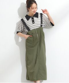 SHOO・LA・RUE / シューラルー ミニ丈・ひざ丈ワンピース | 【S-LL】ナイロンハーフジップジャンスカ