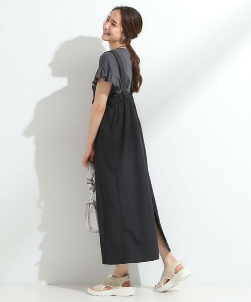 SHOO・LA・RUE / シューラルー ミニ丈・ひざ丈ワンピース | 【S-LL】ナイロンハーフジップジャンスカ | 詳細3