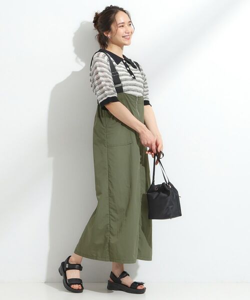 SHOO・LA・RUE / シューラルー ミニ丈・ひざ丈ワンピース | 【S-LL】ナイロンハーフジップジャンスカ | 詳細7