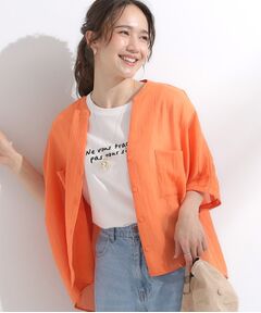 SHOO・LA・RUE / シューラルー シャツ・ブラウス | 程よいシアー感 ポケットドルマン5分袖シャツ