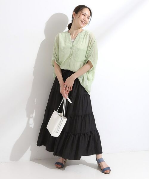 SHOO・LA・RUE / シューラルー シャツ・ブラウス | 程よいシアー感 ポケットドルマン5分袖シャツ | 詳細23