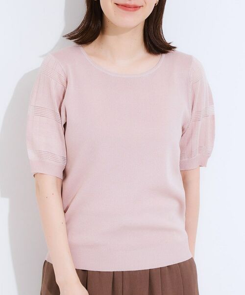 SHOO・LA・RUE / シューラルー ニット・セーター | 【S-LL】大人上品な お袖シアー切り替えニット | 詳細17