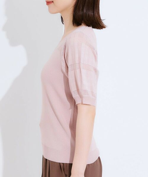 SHOO・LA・RUE / シューラルー ニット・セーター | 【S-LL】大人上品な お袖シアー切り替えニット | 詳細18