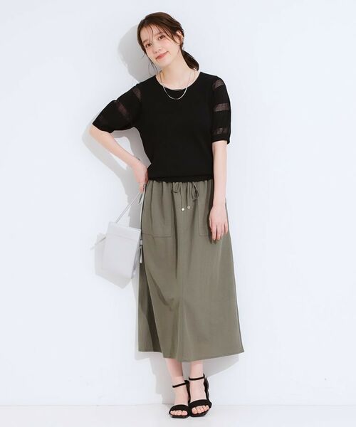 SHOO・LA・RUE / シューラルー ニット・セーター | 【S-LL】大人上品な お袖シアー切り替えニット | 詳細3