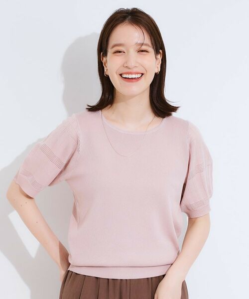SHOO・LA・RUE / シューラルー ニット・セーター | 【S-LL】大人上品な お袖シアー切り替えニット | 詳細5