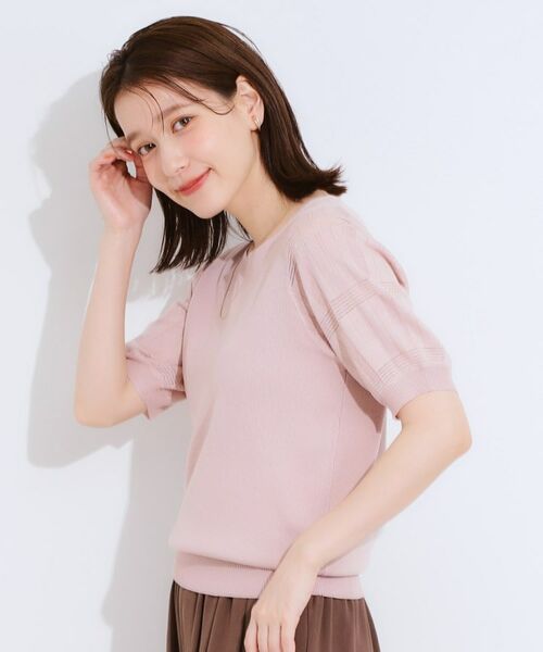 SHOO・LA・RUE / シューラルー ニット・セーター | 【S-LL】大人上品な お袖シアー切り替えニット | 詳細6