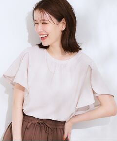 SHOO・LA・RUE / シューラルー カットソー | 【セットアップ可/ひんやり/S-LL】きちんと感のあるフリル袖トップス