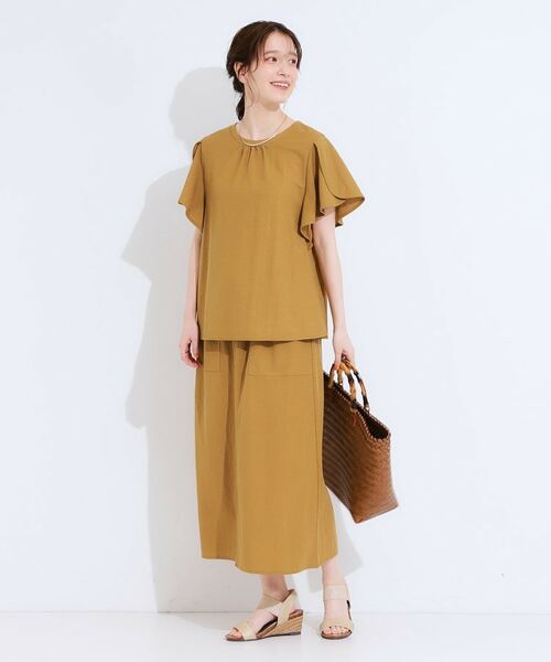 SHOO・LA・RUE / シューラルー カットソー | 【セットアップ可/ひんやり/S-LL】きちんと感のあるフリル袖トップス | 詳細11