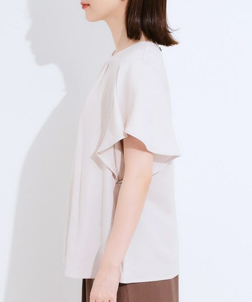 SHOO・LA・RUE / シューラルー カットソー | 【セットアップ可/ひんやり/S-LL】きちんと感のあるフリル袖トップス | 詳細14