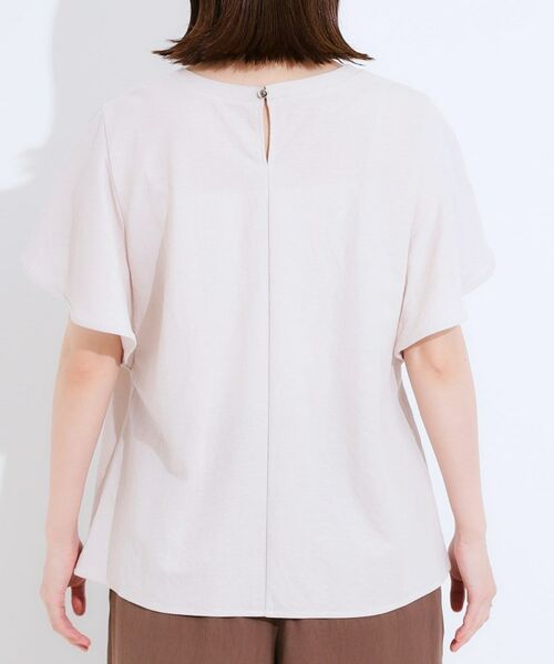 SHOO・LA・RUE / シューラルー カットソー | 【セットアップ可/ひんやり/S-LL】きちんと感のあるフリル袖トップス | 詳細15