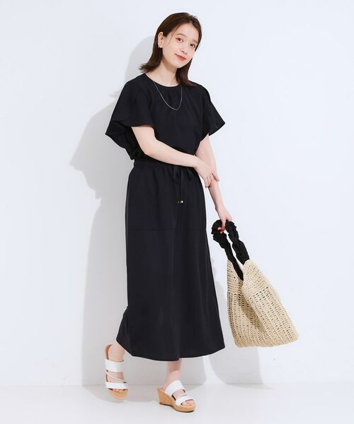 SHOO・LA・RUE / シューラルー カットソー | 【セットアップ可/ひんやり/S-LL】きちんと感のあるフリル袖トップス | 詳細3