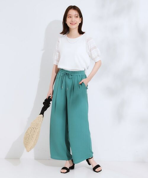 SHOO・LA・RUE / シューラルー パンツ | 【S-LL/ひんやり】さらりと涼やか イージーワイドパンツ | 詳細15