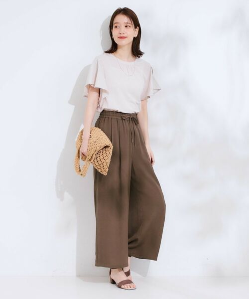 SHOO・LA・RUE / シューラルー パンツ | 【S-LL/ひんやり】さらりと涼やか イージーワイドパンツ | 詳細3