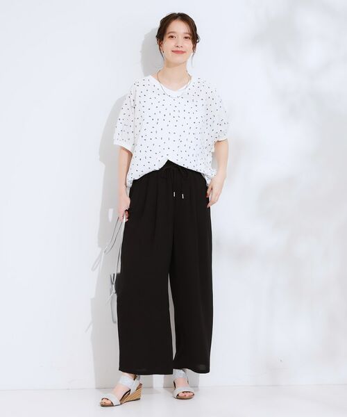 SHOO・LA・RUE / シューラルー パンツ | 【S-LL/ひんやり】さらりと涼やか イージーワイドパンツ | 詳細7