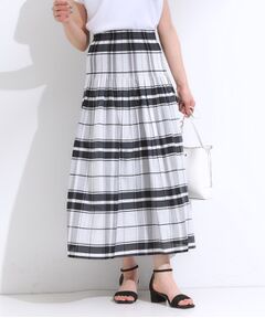 SHOO・LA・RUE / シューラルー ロング・マキシ丈スカート | 【リバーシブル】柄が目を惹く シャーリングフレアスカート