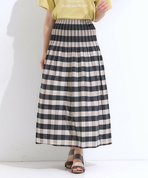 SHOO・LA・RUE / シューラルー ロング・マキシ丈スカート | 【リバーシブル】柄が目を惹く シャーリングフレアスカート | 詳細1