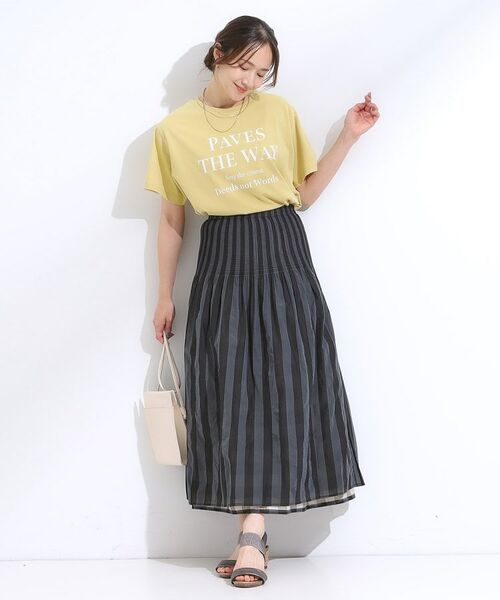 SHOO・LA・RUE / シューラルー ロング・マキシ丈スカート | 【リバーシブル】柄が目を惹く シャーリングフレアスカート | 詳細6