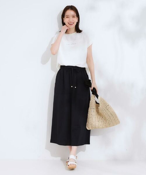 SHOO・LA・RUE / シューラルー スカート | 【セットアップ可/ひんやり】大人カジュアルに ベイカー風デザインスカート | 詳細20