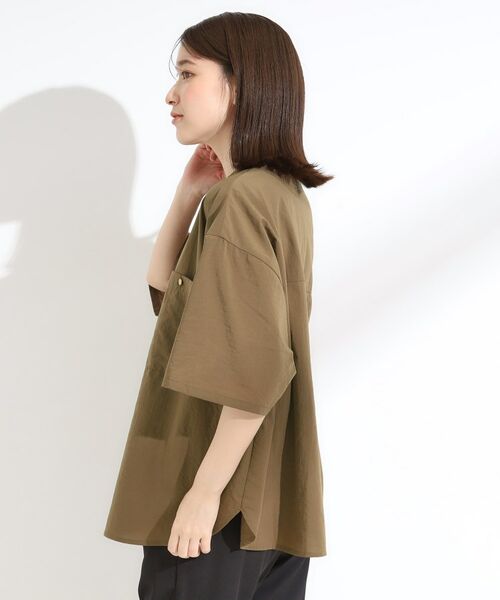 SHOO・LA・RUE / シューラルー シャツ・ブラウス | 【S-LL】大人の抜け感 ビックポケット Vネックシャツ | 詳細10