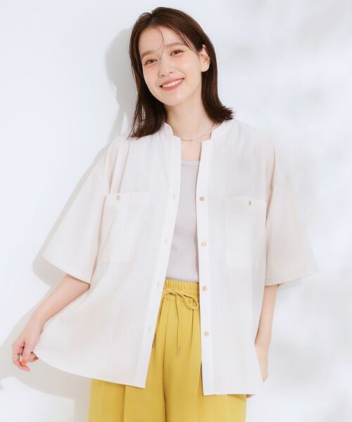 SHOO・LA・RUE / シューラルー シャツ・ブラウス | 【S-LL】大人の抜け感 ビックポケット Vネックシャツ | 詳細14