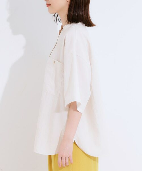 SHOO・LA・RUE / シューラルー シャツ・ブラウス | 【S-LL】大人の抜け感 ビックポケット Vネックシャツ | 詳細18