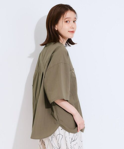 SHOO・LA・RUE / シューラルー シャツ・ブラウス | 【S-LL】大人の抜け感 ビックポケット Vネックシャツ | 詳細6