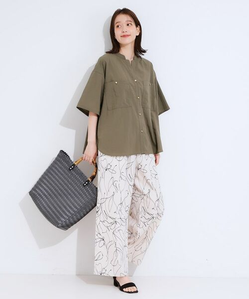 SHOO・LA・RUE / シューラルー シャツ・ブラウス | 【S-LL】大人の抜け感 ビックポケット Vネックシャツ | 詳細7