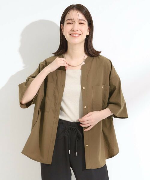 SHOO・LA・RUE / シューラルー シャツ・ブラウス | 【S-LL】大人の抜け感 ビックポケット Vネックシャツ | 詳細9