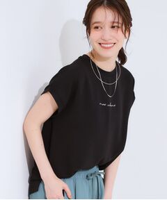 SHOO・LA・RUE / シューラルー シャツ・ブラウス | 【S-LL/ひんやり/洗濯後しわになりにくい】程よいシアー感 ロゴTシャツブラウス