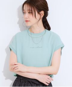 SHOO・LA・RUE / シューラルー シャツ・ブラウス | 【S-LL/ひんやり/洗濯後しわになりにくい】程よいシアー感 ロゴTシャツブラウス