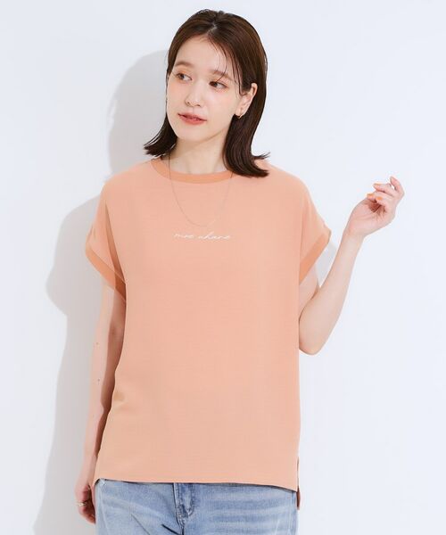 SHOO・LA・RUE / シューラルー シャツ・ブラウス | 【S-LL/ひんやり/洗濯後しわになりにくい】程よいシアー感 ロゴTシャツブラウス | 詳細13