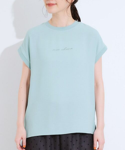 SHOO・LA・RUE / シューラルー シャツ・ブラウス | 【S-LL/ひんやり/洗濯後しわになりにくい】程よいシアー感 ロゴTシャツブラウス | 詳細17