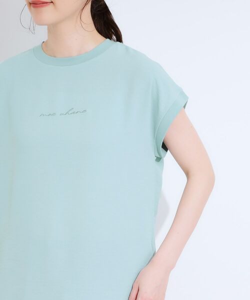 SHOO・LA・RUE / シューラルー シャツ・ブラウス | 【S-LL/ひんやり/洗濯後しわになりにくい】程よいシアー感 ロゴTシャツブラウス | 詳細21