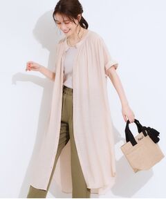 SHOO・LA・RUE / シューラルー ミニ丈・ひざ丈ワンピース | 【洗える/S-LL/ひんやり】ふんわり軽やかに 前あきロングシャツ