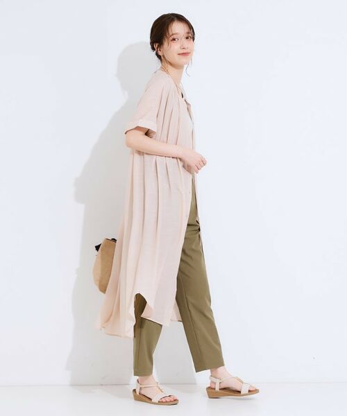SHOO・LA・RUE / シューラルー ミニ丈・ひざ丈ワンピース | 【洗える/S-LL/ひんやり】ふんわり軽やかに 前あきロングシャツ | 詳細10