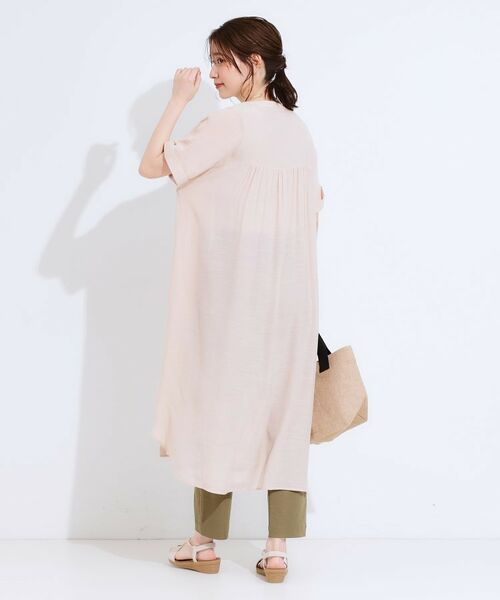 SHOO・LA・RUE / シューラルー ミニ丈・ひざ丈ワンピース | 【洗える/S-LL/ひんやり】ふんわり軽やかに 前あきロングシャツ | 詳細11