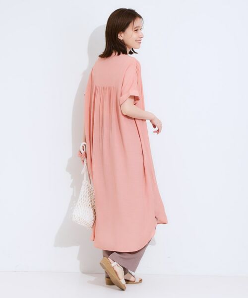 SHOO・LA・RUE / シューラルー ミニ丈・ひざ丈ワンピース | 【洗える/S-LL/ひんやり】ふんわり軽やかに 前あきロングシャツ | 詳細15