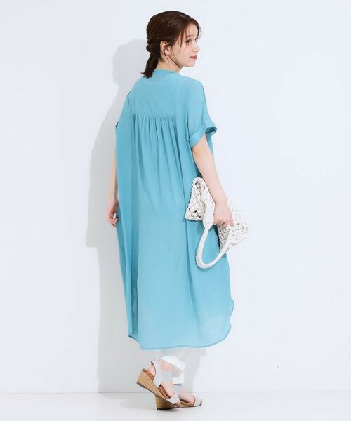 SHOO・LA・RUE / シューラルー ミニ丈・ひざ丈ワンピース | 【洗える/S-LL/ひんやり】ふんわり軽やかに 前あきロングシャツ | 詳細3