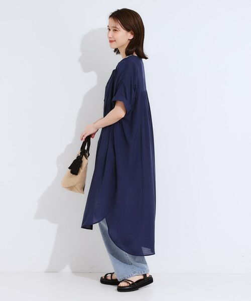 SHOO・LA・RUE / シューラルー ミニ丈・ひざ丈ワンピース | 【洗える/S-LL/ひんやり】ふんわり軽やかに 前あきロングシャツ | 詳細7