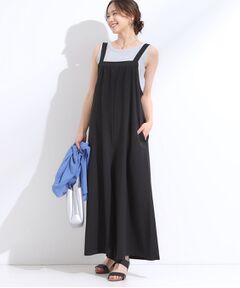 SHOO・LA・RUE / シューラルー サロペット・オールインワン | 【洗える/S-LL】裏がサラサラ やわらか ギャザーサロペット