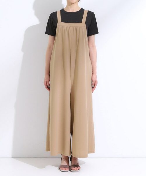 SHOO・LA・RUE / シューラルー サロペット・オールインワン | 【洗える/S-LL】裏がサラサラ やわらか ギャザーサロペット | 詳細13