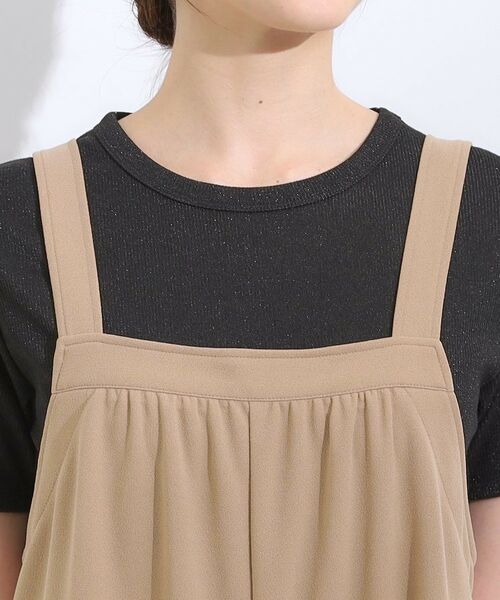 SHOO・LA・RUE / シューラルー サロペット・オールインワン | 【洗える/S-LL】裏がサラサラ やわらか ギャザーサロペット | 詳細16