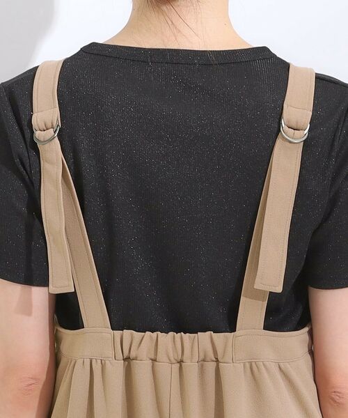 SHOO・LA・RUE / シューラルー サロペット・オールインワン | 【洗える/S-LL】裏がサラサラ やわらか ギャザーサロペット | 詳細17