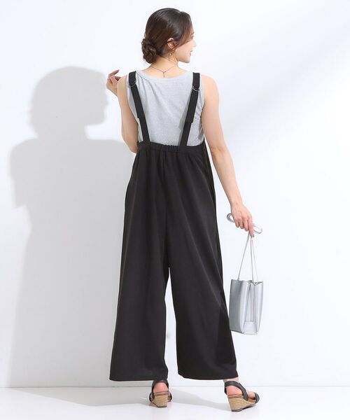 SHOO・LA・RUE / シューラルー サロペット・オールインワン | 【洗える/S-LL】裏がサラサラ やわらか ギャザーサロペット | 詳細6